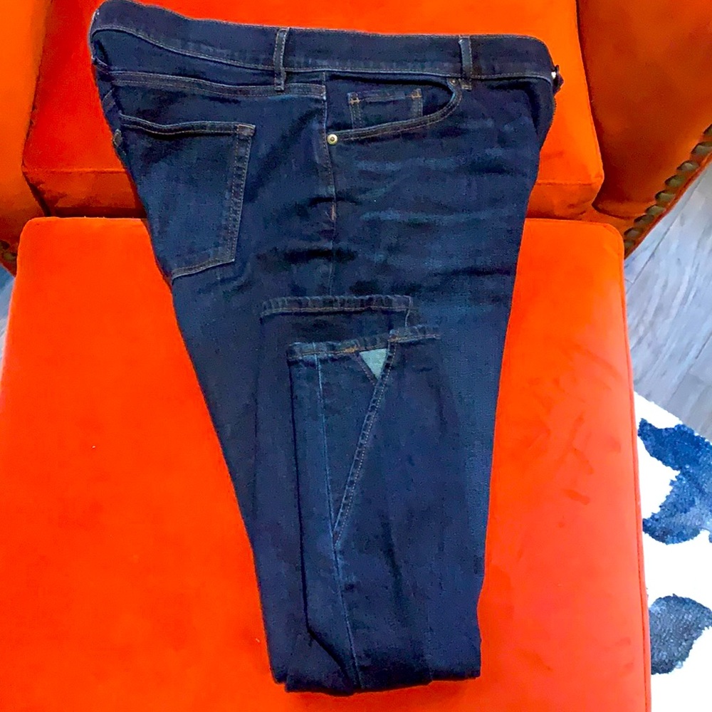Loft Skinny crop Jeans v-hem